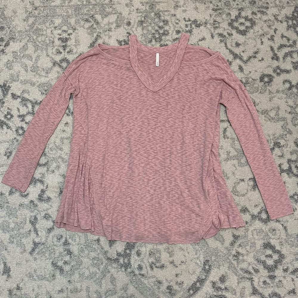 Sage cold shoulder top sweater